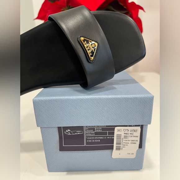 Prada Shoes - Prada Triangle Logo Slide Sandal